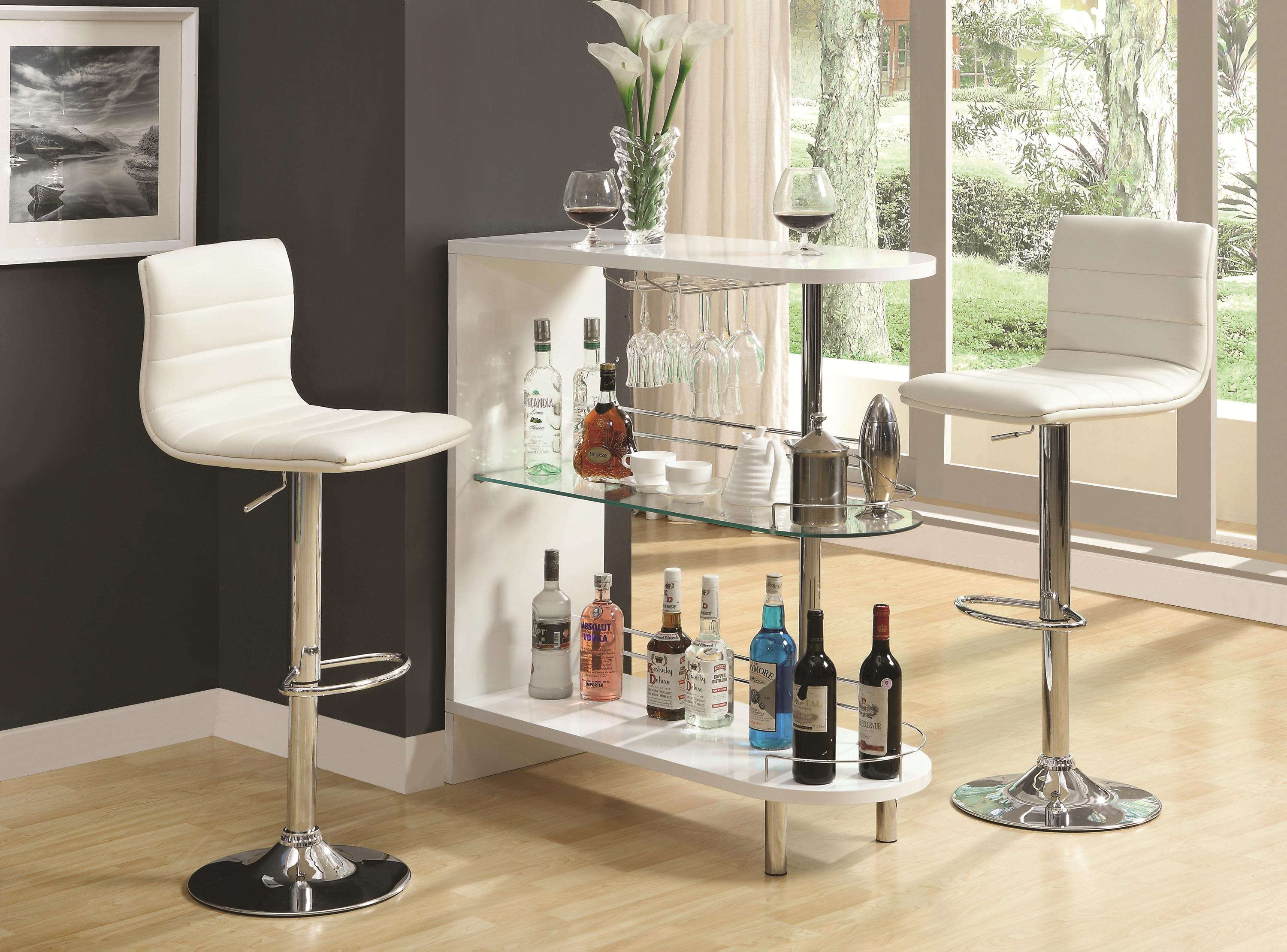 Contemporary glass bar table sale